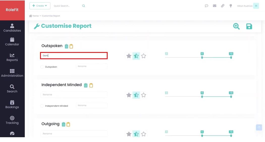 screenshot of RoleFit ARM